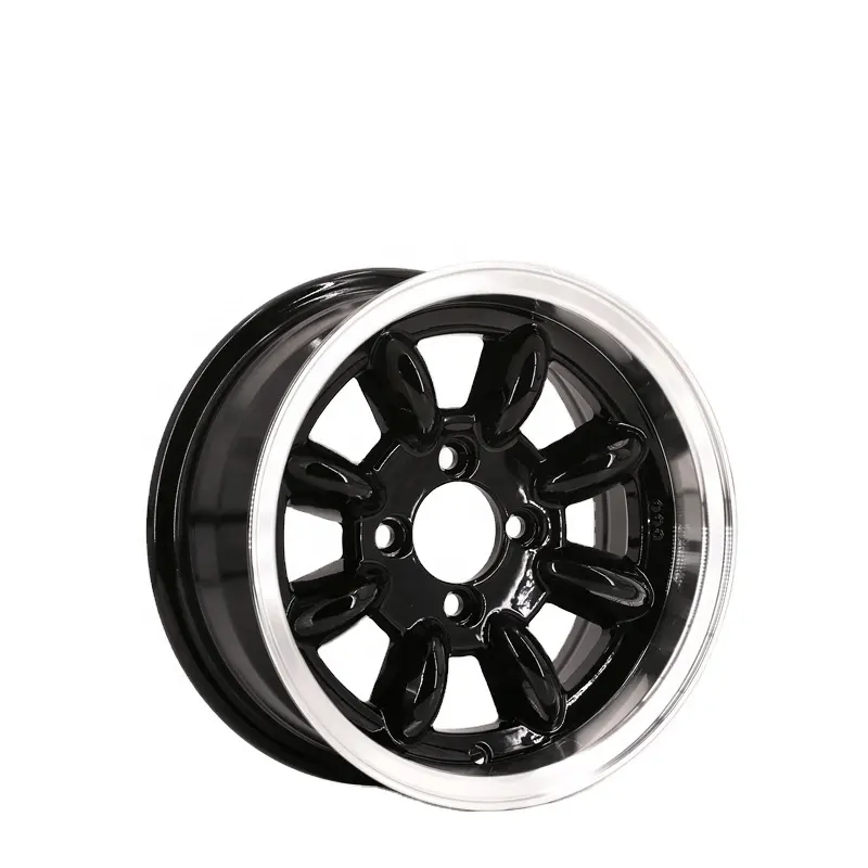 13 Inch Bright Black 4X100 114.3 Milling Deep Lip Mini Rims