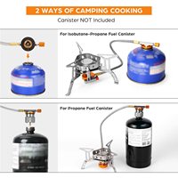 Brûleur à gaz coupe-vent pour Camping, fournitures d'équipement touristique, cuisine touristique, voyages de survie, réchaud puissant pour l'extérieur