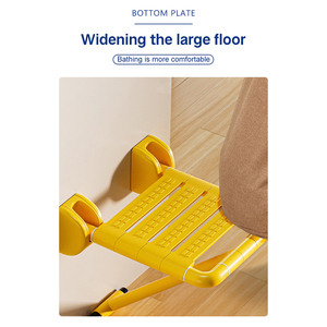 シャワーシート,壁に取り付けられた折りたたみ式折りたたみ式安全椅子ハンドル付き高齢者用入浴スツール用 - Product Image 4