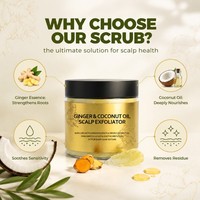 Pengelupas Kulit Kepala Minyak Kelapa Jahe Scrub Rambut Bernutrisi Grosir Eceran