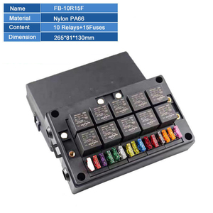 Boîte <span class=keywords><strong>à</strong></span> Fusibles et Relais KKA-FB-10R15F, Boîtier de Contrôle Automobile Incluant 10 Relais et 15 Fusibles - Product Image 2