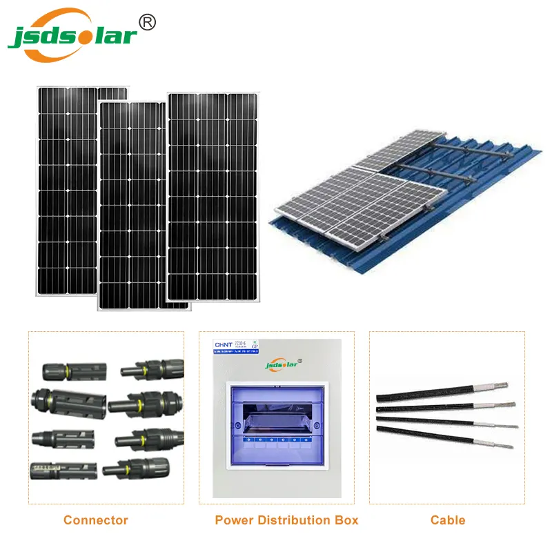 Sistema solare completo Off Grid ibrido pannello solare 5kw 10kw 1520kw 30kw sistema di energia solare con Inverter e batteria per la casa