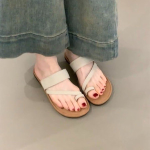2026 Minimalist Toe Loop Flat <b>Sandals</b> For Women, Soft Sole Comfort One Strap Vacation Slides - Product Image 4