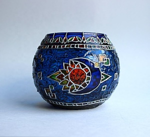 Bougeoir en métal de fer fait à la main antique élégant pot votif décoratif de table de fantaisie de haute qualité pour Noël autre bougie - Product Image 2