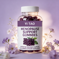 Gummies de soutien à la ménopause en marque blanche/OEM/ODM, 60 unités, complément alimentaire pour l'équilibre hormonal des femmes