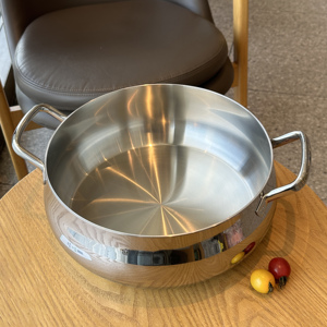 Conjunto de Panelas e Frigideiras de Aço Inoxidável 18/10 de Alta Qualidade com Fundo Duplo de 28cm para Cozinha, Indução, para Casa, Restaurante e Hotel - Product Image 2