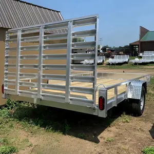 Nouveau col de cygne galvanisé voiture transporteur utilitaire remorque à plat camion remorque pour fermes et usines de fabrication