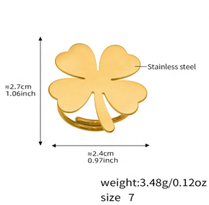 Conjunto de Joyería de Acero Inoxidable Estilo Europeo y Americano, Chapado en Oro de 18K PVD, Collar, Aretes y Anillo con Diseño de Hoja Simple - Product Image 5