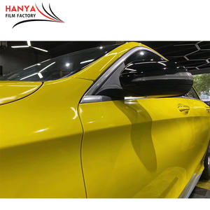 Autocollants en vinyle automobile de haute qualité, sans bulles d'air, brillants, jaunes, 1,52 x 18 m, papier pour envelopper les voitures - Product Image 3