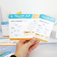 Cartes d'embarquement aériennes personnalisées en papier thermique écologique, durables, résistantes à l'huile, imperméables, impression thermosensible, logo de marque personnalisé