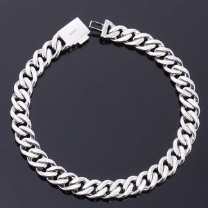 Cadena de Diamantes Moissanite Miami Cuban Link de 7-24 Pulgadas, Pulsera de Cadena Cuban Link, Cadena de Moissanite 925, Joyería Iced Out, Pulsera para Hombre - Product Image 2