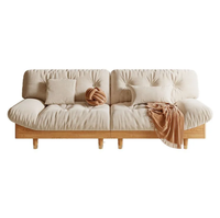Jifeng-sofá de tela de nube de madera maciza de estilo japonés, muebles de doble tronco para sala de estar