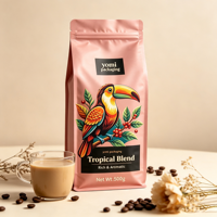 Sacs à café personnalisés imprimés, recyclables, à fond plat, avec valve, 8oz 12oz 250g 500g 1kg, pochettes verticales pour aliments pour animaux de compagnie