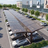Abri de voiture moderne en aluminium, résistant au vent fort, pour 2 véhicules, vente directe d'usine professionnelle