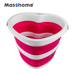 Contenitore Pieghevole per Giocattoli per Cameretta Bambini, Secchiello Rosa in PP TPR, Mini Secchio Pieghevole per Mop, Secchiello da Spiaggia Richiudibile - Product Image 1
