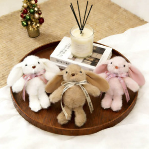 Cute Soft Plush Doll <b>Small</b> Ornament Pendant Long Ear Rabbit Keychains Student School <b>Bag</b> Accessory Claw Machine Wholesale - Product Image 3
