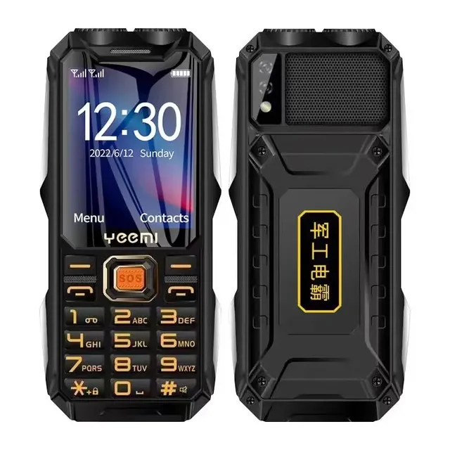 Q8 GSM 4G Rugged Phone Dual SIM Mobile Phone Large Button Cellphone Big Battery Dual Flashlight 2.4inches HD Screen