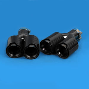 Punta de escape de fibra de carbono automotriz de alto rendimiento de doble salida de Color negro para accesorios exteriores de modificación para <span class=keywords><strong>Bmw</strong></span> <span class=keywords><strong>M</strong></span> - Product Image 1