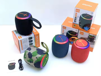 Speaker Mini portabel V2.0, pengeras suara Mini Bass profesional dengan kontrol suara & Radio FM jarak jauh untuk penggunaan luar ruangan