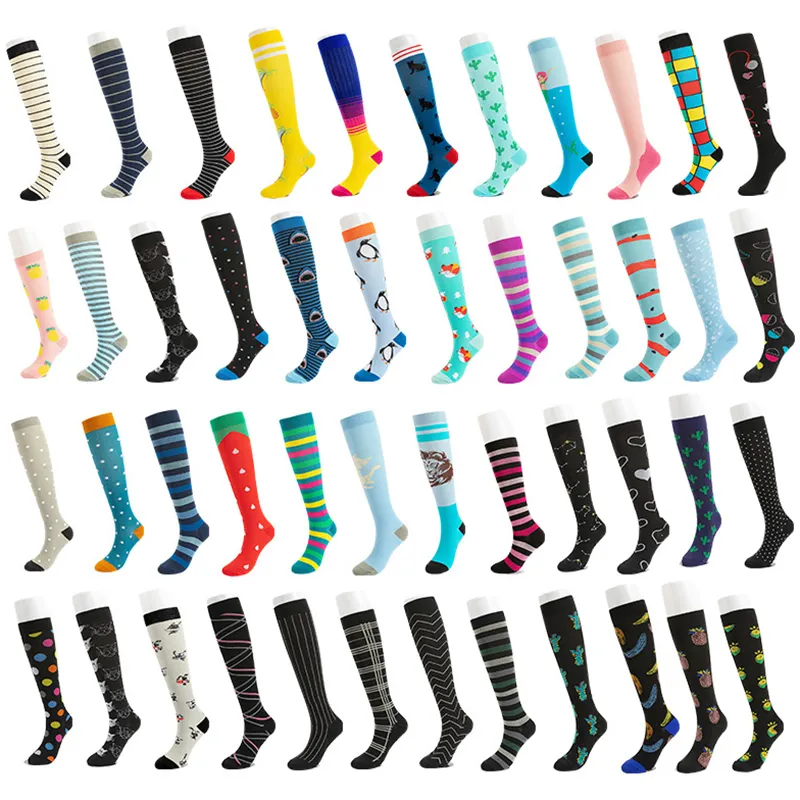 Hot sale New cute designs Medical Compression Socks 20-30mmhg for Running Athletic Flight Travel Circulation Recovery