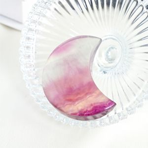 งานแกะสลักคริสตัลควอตซ์ฟลูออไรต์สีรุ้งธรรมชาติสไตล์วินเทจ ราคาโรงงาน ของตกแต่งรูปพระจันทร์และของขวัญ - Product Image 5