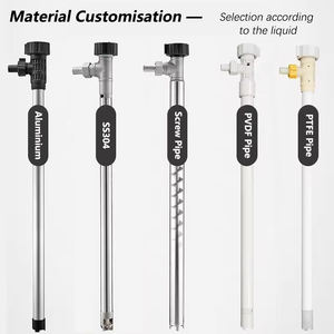 Kimyasal kimyasal hidroflorik asit için kimyasal davul pompa 55 galonluk polipropilen PVDF asit alkol Transfer barre davul pompa pvdf - Product Image 4