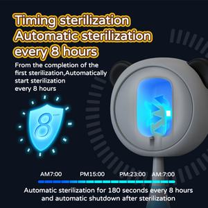 Stérilisateur UV portable pour brosses à dents pour enfants, support mural de stérilisation UV pour brosses à dents - Product Image 3