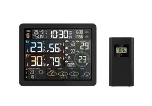 WIFI TUYA Weather Station Digital Alarm Clock Electronic Thermometer Hygrometer Sensor Barometer With Wind Speed Direction