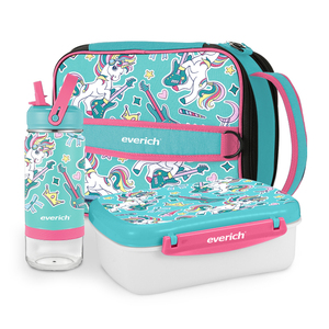 Everich - Juego de Loncheras Bento de Plástico a Prueba de Fugas con Diseño Nuevo Odm <span class=keywords><strong>para</strong></span> Niños, con Botella de <span class=keywords><strong>Agua</strong></span> y Bolsa <span class=keywords><strong>para</strong></span> Lonchera - Product Image 5