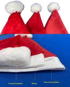 Gorro de Santa Claus con Diseño de Logotipo Personalizado, Bordado, de Fieltro, Terciopelo Grueso, para Adultos y Niños, Opciones Multicolores - Product Image 5