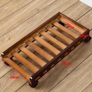 Soporte de torre de PC de madera, soporte de suelo de torre de ordenador de madera rodante, soporte de ordenador, paleta Caddy <span class=keywords><strong>con</strong></span> <span class=keywords><strong>ruedas</strong></span> para oficina en casa - Product Image 4