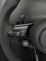 Volant de voiture sport personnalisé RS pour VW Golf MK7 MK7.5 GTI R, cuir perforé, forme en D, bouton de démarrage et d'arrêt du moteur rouge