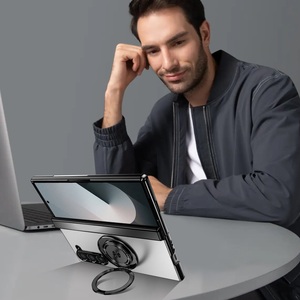 Funda trasera de aleación de aluminio VIETAO para Samsung para <span class=keywords><strong>Galaxy</strong></span> Z Fold 7/6 <span class=keywords><strong>360</strong></span> ° anillo giratorio Kickstand con anillo funda para teléfono móvil - Product Image 6