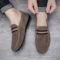 COMSTEP Nouvelle Mode Légères Confortables Antidérapantes avec Bande Élastique Mocassins Plats Décontractés pour Hommes Printemps Automne Hiver Dessus en PU