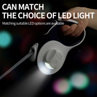 2025 Laisse pour chien rétractable avec logo personnalisé fabricant de gros lumière LED avec support de sac à crottes