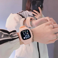 Jam Tangan Olahraga Fashion Anak-Anak Terlaris Berkualitas Tinggi Model Antik Persegi Modis Digital Layar Sentuh LED