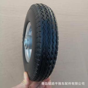 Industrial Caster Wheel 8 Inch Solid Rubber Bolt Hole Type Wear Resistant Firm Tread For Handcarts <b>Tool</b> <b>Carts</b> - Product Image 4