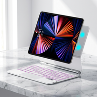Nouvel étui clavier sans fil intelligent portable et fin pour iPad Pro 12,9 pouces, magnétique, rétroéclairage 7-RGB, pavé tactile, mécanisme à ciseaux, ultra-fin