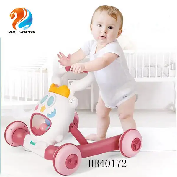 Multi-funzione carrello educativo bambino musica giocattoli per la prima infanzia apprendimento spingere auto giocattoli Smart apprendimento assistito Baby Walker