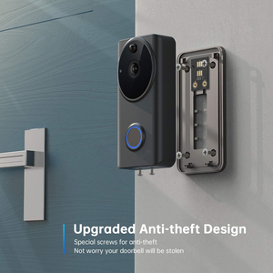 Videoportero inalámbrico Wifi Alexa 1080P FHD Cámara de timbre de puerta de seguridad para el hogar con timbre interior Batería - Product Image 3