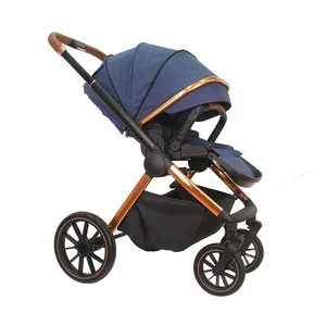 2022 latest design infant pram trolley stroller luxury high view 3 in 1 travel system baby stroller
