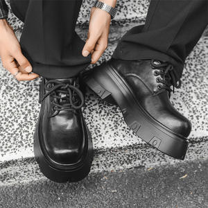 Chaussures habillées de luxe confortables en cuir souple, fabriquées à la main, de style italien, de haute qualité, chaussures de mariage, tendance de la mode, flexibles - Product Image 4