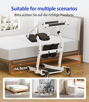 Lève-personne manuel Mateside pour transfert de patients, hauteur réglable, portable, pour personnes âgées, handicapées, lit à chaise, toilettes