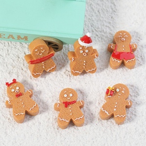 Móc khóa hình người bánh gừng dễ thương tự làm, trang trí hoạt hình bằng nhựa thân thiện với môi trường, phụ kiện cảnh quan tuyết cho trang trí Tết & Giáng sinh - Product Image 4