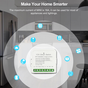 สวิตช์อัจฉริยะ RKHK Tuya Wifi Mini 16A แบบ 1 ทาง สวิตช์ <span class=keywords><strong>DIY</strong></span> ควบคุมผ่านแอป SmartLife ตั้งเวลาได้ รองรับการสั่งงานด้วยเสียงผ่าน Alexa, Google Home และ Alice - Product Image 5