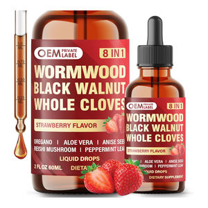 น้ำยาหยอด8 in 1ไม้วอร์มวูดพร้อมวอลนัทสีดำกลีบออริกาโน่เมล็ดโป๊ยกั๊กเห็ดเห็ดหลินจือเสริมสุขภาพ - Product Image 1