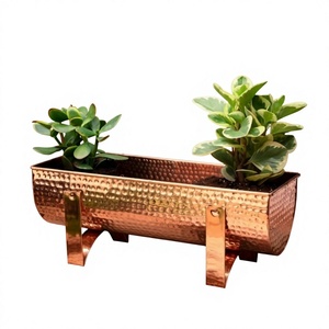 Macetero de ventana grande de cobre macizo, diseño atractivo, Amson Brass, ecológico, con recubrimiento en polvo, hecho a mano, último diseño. - Product Image 1