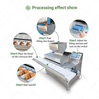 Injecteur automatique de pain de confiture Donut Croissant Macha Machine automatisée de remplissage de bouffée de crème de fromage Injecter le chocolat