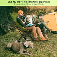Camping en plein air chaise berçante Portable parc pêche pliant lune chaise peut être stocké dans une chaise d'espace en Tube d'acier surélevé