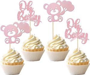 8 cái cupcake toppers cậu bé hoặc cô gái theo chủ đề bé tắm cupcake toppers trẻ em bên giấy cốc bánh trang trí nguồn cung cấp - Product Image 6